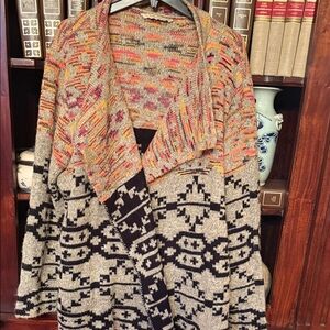 Soft Surroundings Multicolor Knit Cardigan